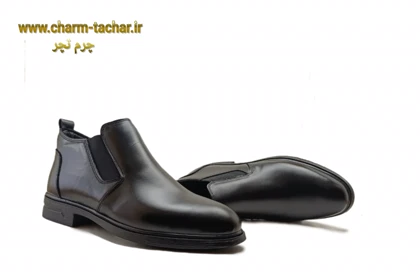 نیم بوت مردانه چلسی دو ورکش چرم طبیعی