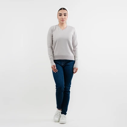 پلیور بافت اسلیم فیت یقه هفت زنانه - 71251350