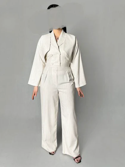 اورال کت یقه انگلیسی راه راه