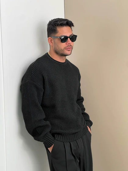 بافت باکسی یقه گرد