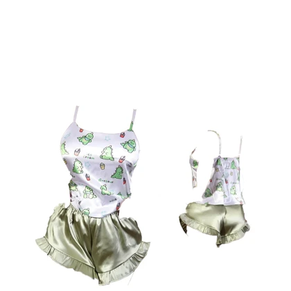 تاپ شورت ساتن چاپی طرح بچه دایناسور برند آی تن کد 4089