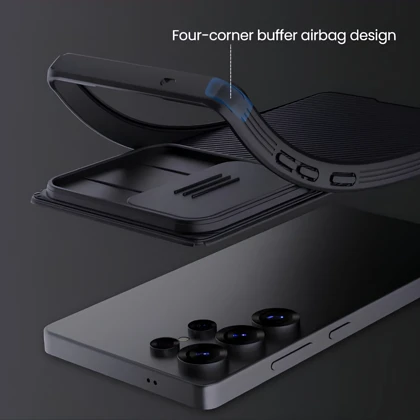 قاب نیلکین سامسونگ S25 Ultra مدل CamShield Pro با محافظ کشویی دوربین