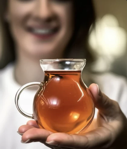 فنجان کمرباریک دسته دار پیرکس