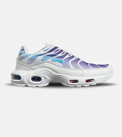 کفش کتانی مردانه و زنانه سفید بنفش آبی NIKE AirMax Plus TN Ultra مدل 7002
