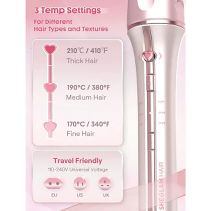 فر کننده مو سرامیکی اتوماتیک شیگلم (SHEGLAM) (اصلی)