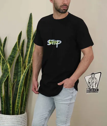 تیشرت یقه گرد NEVER STOP