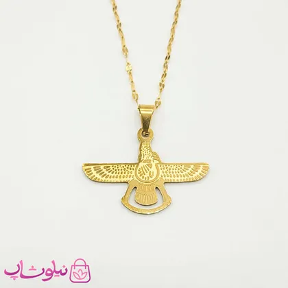 گردنبند زنانه مدل فروهر طلایی