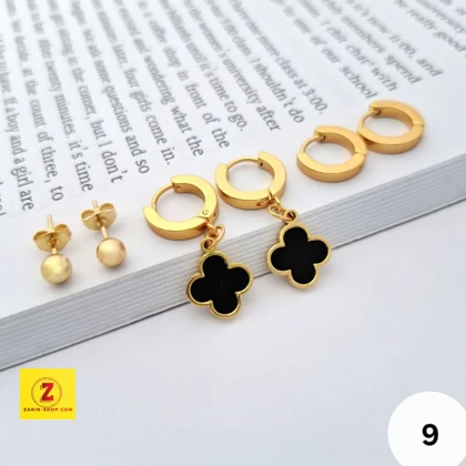 پک گوشواره 3 تایی استیل