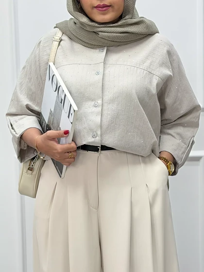شومیز نگینی پاستلی