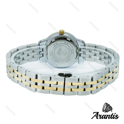 ساعت الکسا A2006 زنانه دو رنگ طلایی صفحه سبز دورنگین w-10102