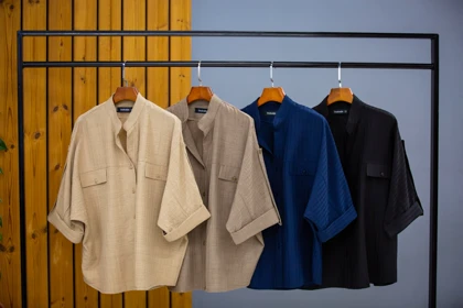 مانتو پیراهنی استریپ هلما