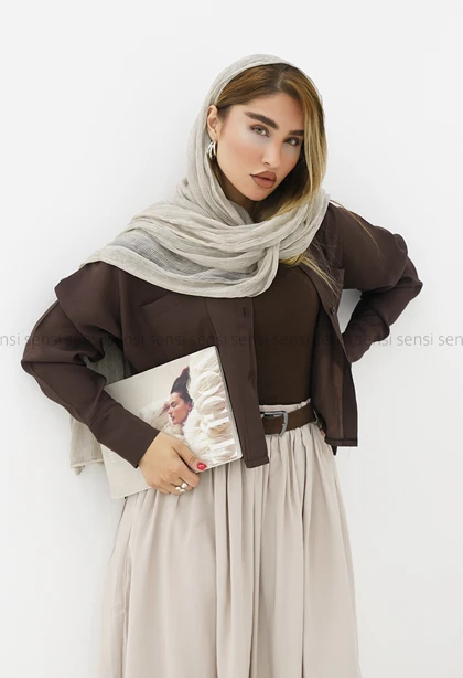 شومیز زنانه بغل چاک پری کد1006025