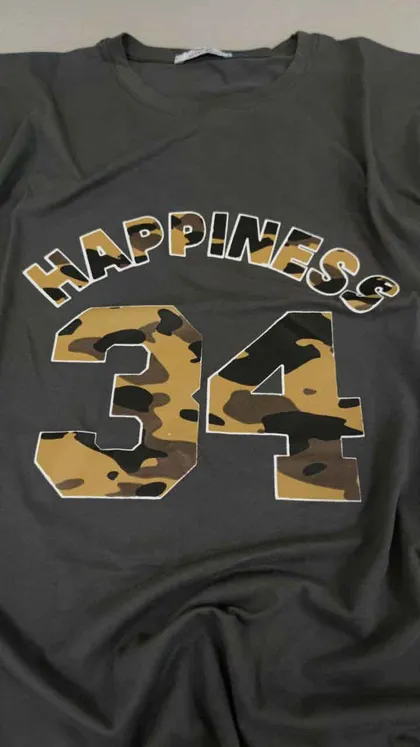 تیشرت سایز بزرگ HAPPINESS