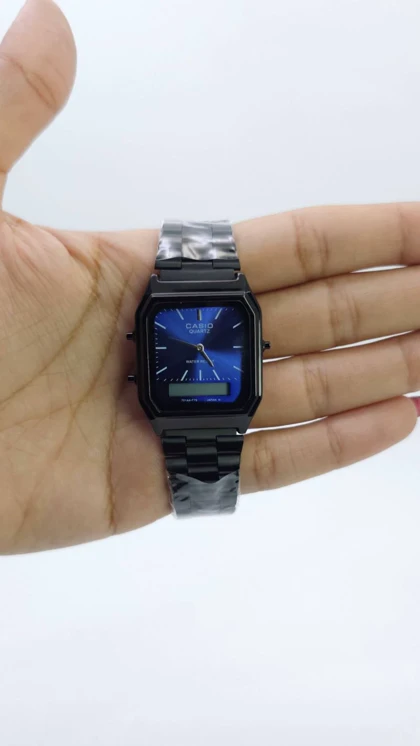 ساعت مچی مردانه کاسیو نوستالژی Casio AQ-230 دوزمانه کلاسیک