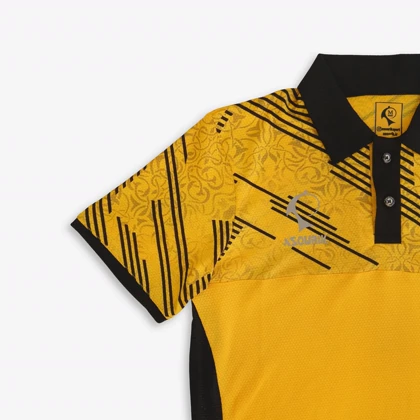 پلوشرت یقه‌دار ورزشی مردانه طرح لاین‌آرت