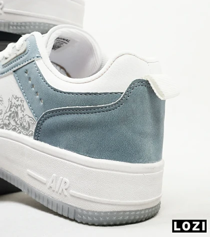کفش کتانی مردانه سفید آبی NIKE AirForce Draw