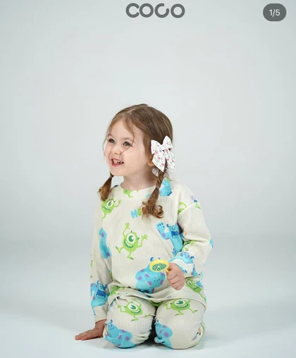 ست راحتی منزلی بلوز آستین بلند و شلوار COCO