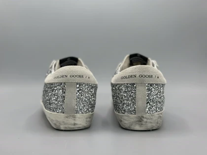 کتانی گلدن گوس سوپراستار سواروفسکی فول نقره/Golden Goose Super Star