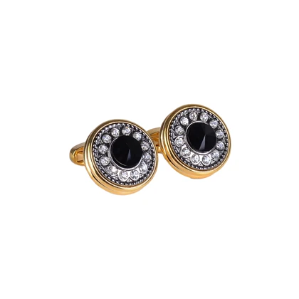 دکمه سرآستین گرد طلایی 1503