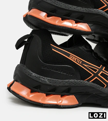 کفش کتانی مردانه مشکی نارنجی ASICS GORETEX
