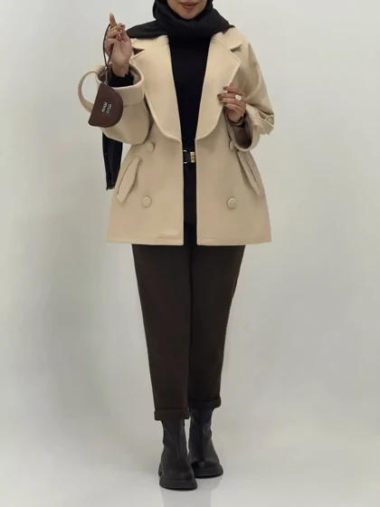 3806-پالتو آستردار آهو