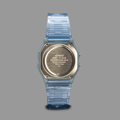 ساعت کاسیو یونیسکس آبی شفاف Casio F-91WS-7 Unisex Transparent Blue
