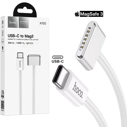 کابل شارژ مک بوک تایپ سی به Mag3 هوکو Hoco مدل X103 توان 140 وات