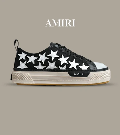 کفش اسنیکرزمشکی سفید Amiri Stars مدل 5990