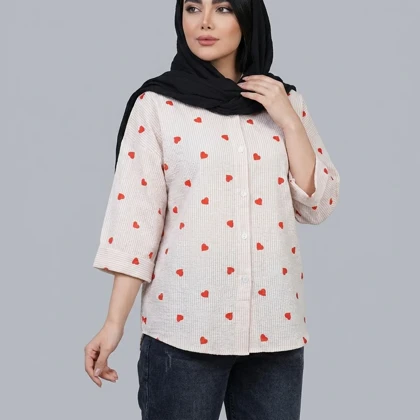 شومیز زنانه قلبی کد 396