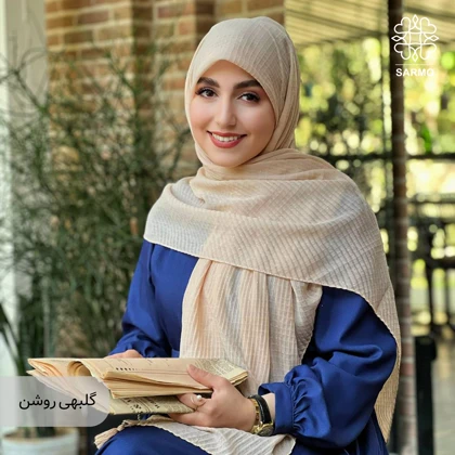روسری نخ پلیسه اکلیل