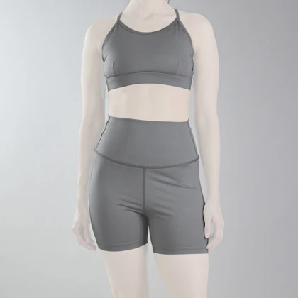 ست نیم‌تنه و کشاله بند ورزشی زنانه الو مدل 4B0153 طوسی روشن