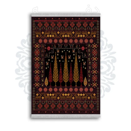 *جدید* فرشینه از جنس پارچه شانل مخمل ترک طرح فانتزی برند دفه کد 836