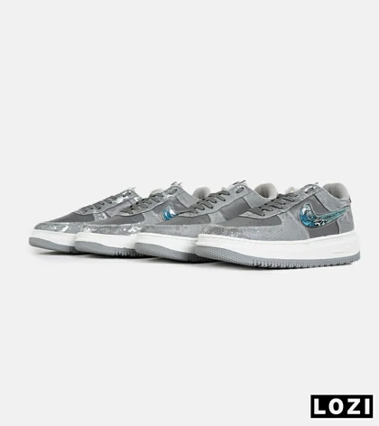 کفش کتانی مردانه و زنانه طوسی آبی NIKE dunk low steam puppet