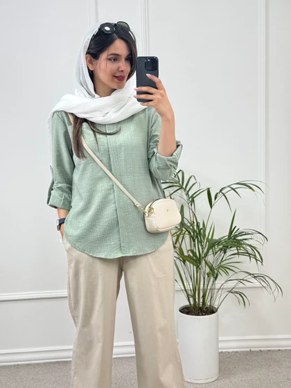 مانتو شومیزی گلی