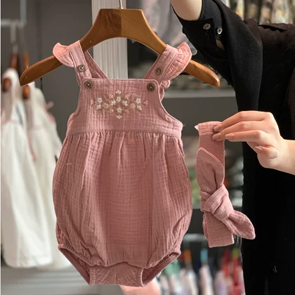 رامپر دخترانه نیلوفر ایندیگو