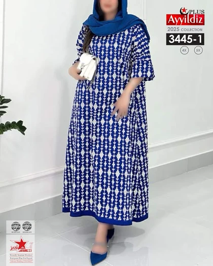 مانتو / پیراهن / کفتان زنانه سایز بزرگ کد 3445
