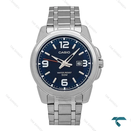 ساعت مردانه کاسیو MTP-1314D-2AVDF سیلور صفحه سرمه ای Casio-7108-G