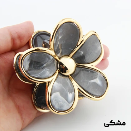 کلیپس دخترانه مدل سنگی طرح پلومریا دور طلایی