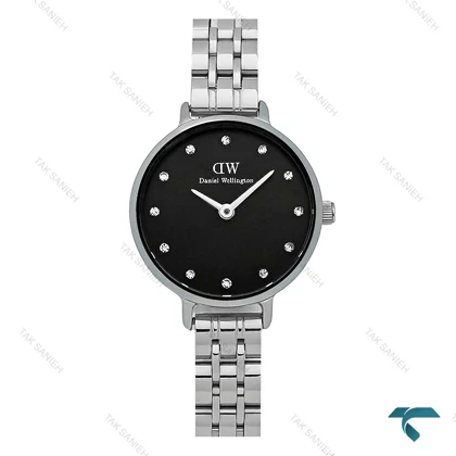 دنیل ولینگتون زنانه نقره ای صفحه مشکی اسمال DW-7830-L