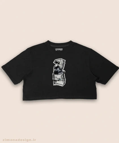 کراپ زنانه طرح اسکناس دلار کد 959