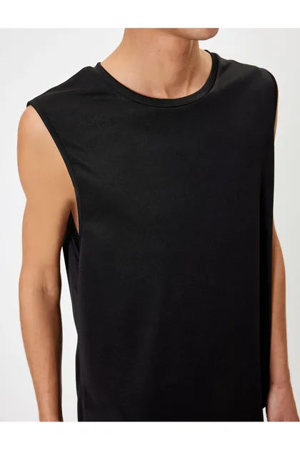 یقه بدون آستین پرینت پشت ورزشکار ورزشی 5WAM30022NK