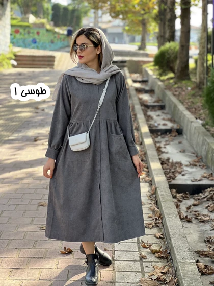 پیراهن مانتویی دوجیب