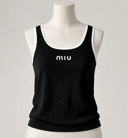 کراپ تاپ زنانه وارداتی فری سایز Miu Miu پارچه کبریتی در 4 رنگ