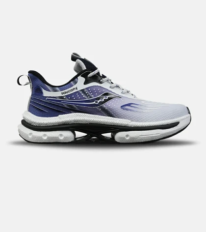 کفش کتانی مردانه و زنانه سفید بنفش Saucony Axon v02 مدل 8892