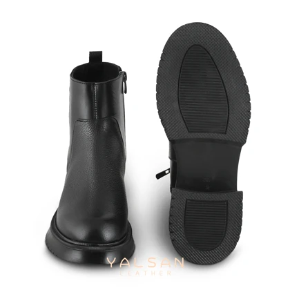 نیم بوت زنانه چرم یلسان مدل لونا کد 688-GN