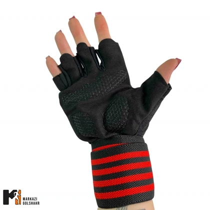 دستکش بدنسازی کفی استپ دار کد D3