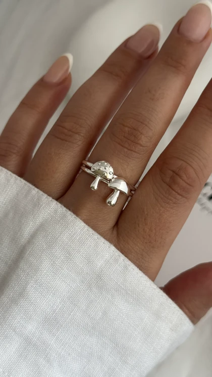 انگشتر قارچ سیلور