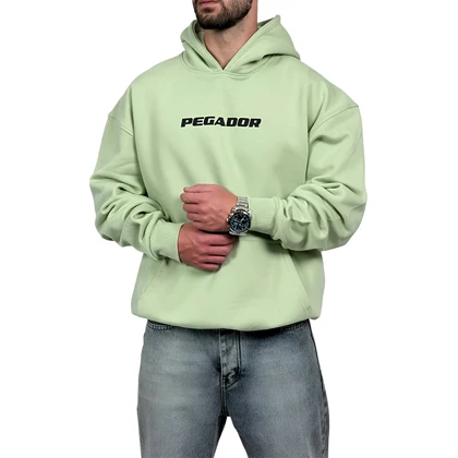 هودی پنبه سه نخ سبز ماچا مدل پگادور