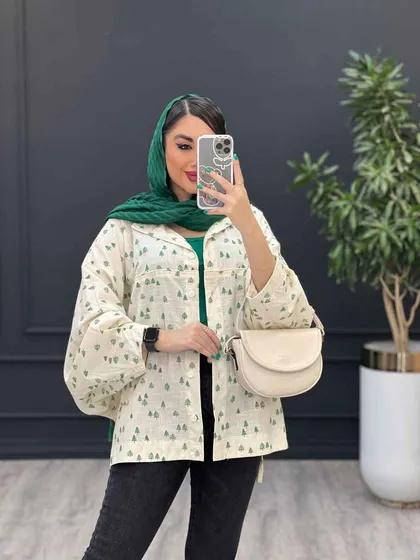 مانتو لینن طرح کاج