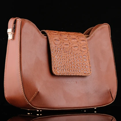 ست کیف و کفش زنانه چرم یلسان مدل راشا کد 914-SERENA-GAN